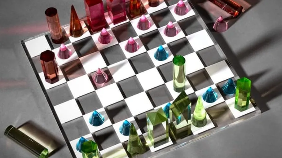 Colorful board game pieces
